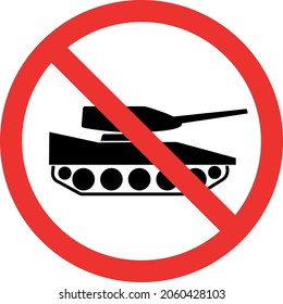 Kein Stoppschild des Krieges. Verbotene Zeichen und Symbole.