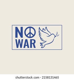 No war. Support Ukraine. Icon, logo. Dove of peace. A symbol of peace.