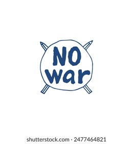 No war text stamp icon color dander poster banner design.