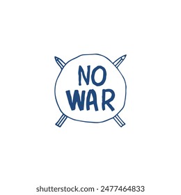 No war text stamp icon color dander poster banner design.