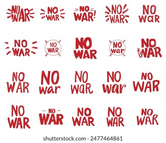 No war text stamp icon color dander poster banner design.