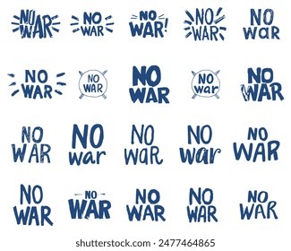 No war text stamp icon color dander poster banner design.