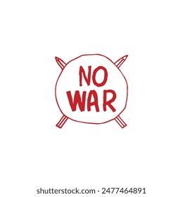 No war text stamp icon color dander poster banner design.
