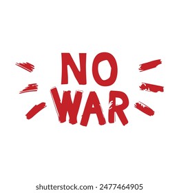 No war text stamp icon color dander poster banner design.