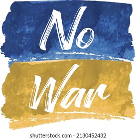 Kein Krieg in der Ukraine durch Verwendung von Brush-Effect-Illustrationen 