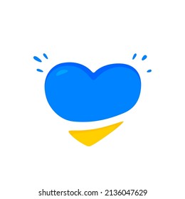 No War in Ukraine heart shape illustration