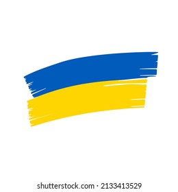 No war in Ukraine. Pray for Ukraine. Ukrainian flag colors. Aggression and military attack. Stop war banner. Save Ukraine from russia. Vector illustration isolated on white background.