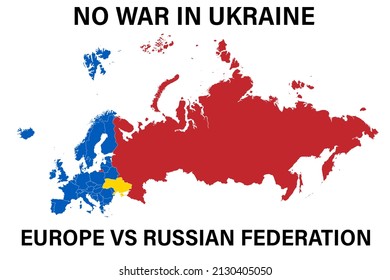 No war in Ukraine Slogan illustration Russia attack Ukraine