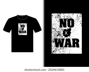 No War Vector Black T Shirt Design