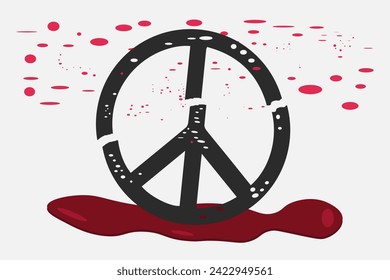 
No war! Vector illustration against war and for peace.