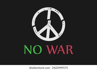 
No war! Vector illustration against war and for peace.