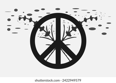 
No war! Vector illustration against war and for peace.