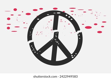 
¡No hay guerra! Ilustración vectorial contra la guerra y por la paz.