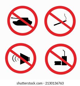no war vector illustration symbol no eating no sound no smoking