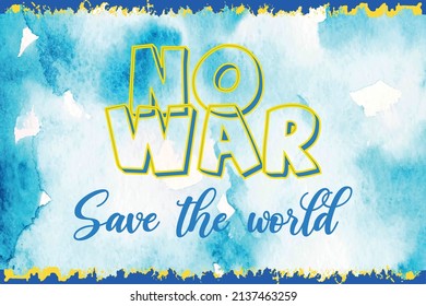 No war Watercolor Digital art Background Vector template 