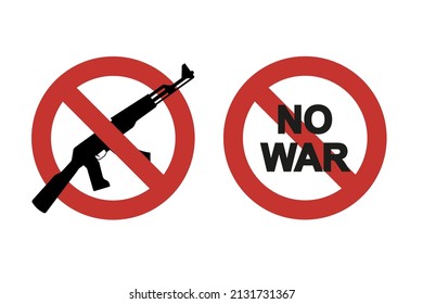No hay guerra. Sin armas. Ilustración del vector