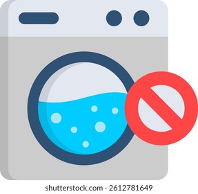No Wash Icon Flat Vector Illustration