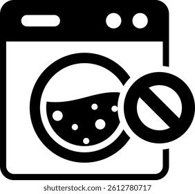 No Wash Icon Glyph Vector Illustration