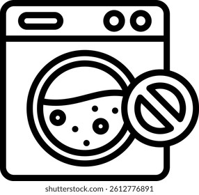 No Wash Icon Outline Vector Illustration