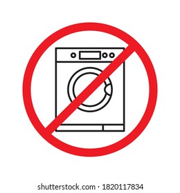 No Washing machine icon. Home appliances symbol