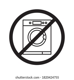 No Washing machine icon. Home appliances symbol