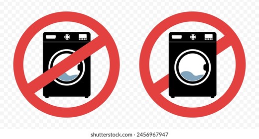 No washing. Prohibition for washing machine. Washing ban