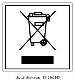 No Waste Symbol Sign, Vector Illustration, Isolate On White Background Label. EPS10