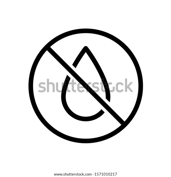 No Water Drop Line Style Icon Stock Vector (Royalty Free) 1571010217