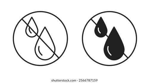 No Water drop signs vector illustration pack