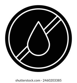 No Water Icon Design For Personal And Commercial Use