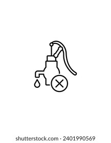 no water icon, vector best line icon.