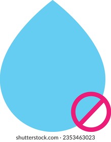 Icono de agua Ilustración plana vectorial