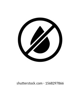 no water icon vector glyph style design