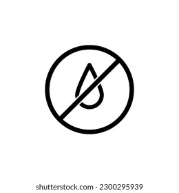 No water icon, vector illustration. vector no water icon illustration isolated on white background.eps
