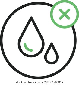 No Water icon vector image. Suitable for mobile application web application and print media.