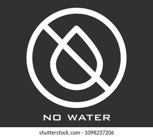 No Water icon vector signs