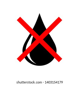 No Water or No Oil Icon. Out of Stock Illustration As A Simple Vector, Trendy Sign & Symbol for Design and Websites, Presentation or Application. 