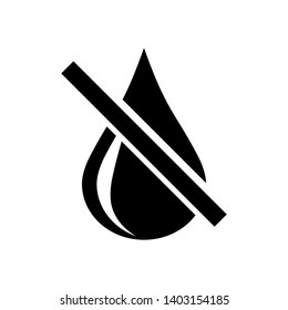 No Water or No Oil Icon. Out of Stock Illustration As A Simple Vector, Trendy Sign & Symbol for Design and Websites, Presentation or Application. 