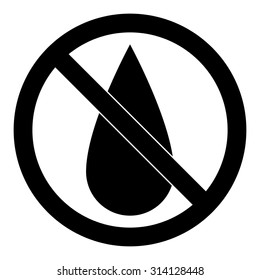 No Water Sign