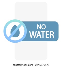 no hay señal de agua. Firma prohibida. Ilustración vectorial.