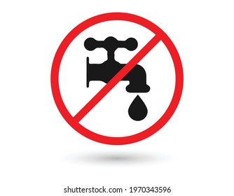 No water tap sign vector icon. EPS 10
