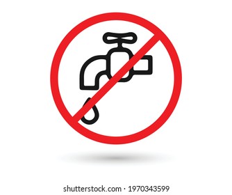 No water tap sign vector icon. EPS 10