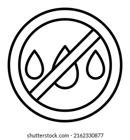 No Water vector icon. Can be used for printing, mobile and web applications.