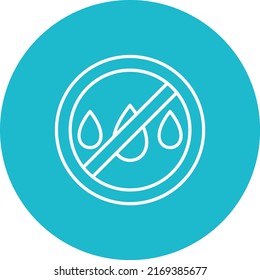 No Water vector icon. Can be used for printing, mobile and web applications.