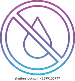 No Water vector icon. Can be used for printing, mobile and web applications.
