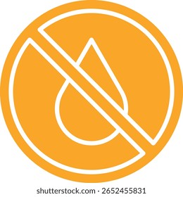 No hay icono de Vector de agua. Se puede utilizar para aplicaciones de impresión, móviles y de Web.