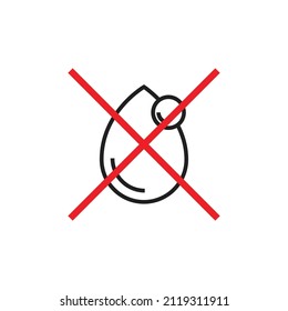 No water warning sign icon design isolated on white background