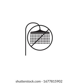 no watering icon. Shower vector icon
