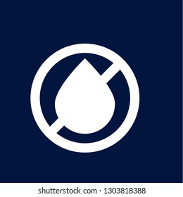 No waterproof warning sign 