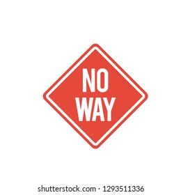 NO WAY icon vector. NO WAY symbol. WRONG WAY icon vector. WAY symbol. Linear style sign for mobile concept and web design. NO symbol logo illustration. vector graphics - Vector.